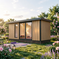 Cabane de jardin préfabriquée extérieure She Shed avec fenêtres, espace de relaxation lumineux, lumière naturelle, installation facile, design résistant aux intempéries