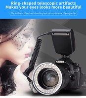 Universelles Makro-LED-Ringblitz-Set mit 8 Adapterringen für Canon Nikon Pentax Olympus Panasonic DSLR-Kameras
