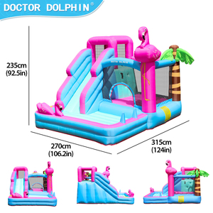 Bác sĩ cá heo Flamingo Trampoline bên trò chơi trẻ em trượt nước <span class=keywords><strong>Inflatable</strong></span> <span class=keywords><strong>Bouncer</strong></span> nhảy lâu đài <span class=keywords><strong>Inflatable</strong></span> <span class=keywords><strong>Bouncer</strong></span> nhà bị trả lại - Product Image 5