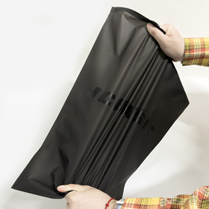 Groothandel Mat Zwarte Transparante Ritszakken van Gevlokte Kunststof voor Opslag en Retailverpakkingen, op Maat Bedrukt - Product Image 4