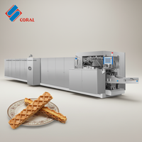 Mesin Pembuat Biskuit Wafer Otomatis Penuh Berkualitas Tinggi Baru Lini Produksi Pabrik Motor SEW Kapasitas Besar Tinggi