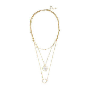 HOVANCI, Super Septiembre, diseño creativo, collares multicapa, colgante <span class=keywords><strong>de</strong></span> Luna CZ <span class=keywords><strong>brillante</strong></span> geométrico <span class=keywords><strong>con</strong></span> <span class=keywords><strong>cadena</strong></span> redonda <span class=keywords><strong>de</strong></span> circón <span class=keywords><strong>de</strong></span> ópalo <span class=keywords><strong>blanco</strong></span> - Product Image 5