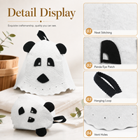 Gorro de Sauna de Fieltro con Diseño de Panda, Protección Contra el Calor, Transpirable, para Spa y Baño de Vapor, OEM, ODM, Venta al Por Mayor