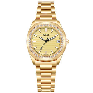 Nuevo reloj de mujer elegante con diamantes, calendario, acero inoxidable, resistente al agua, reloj de cuarzo. - Product Image 4