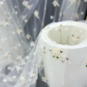 2025 Vintage Tulle dentelle tissu petite fleur <span class=keywords><strong>de</strong></span> prunier broderie bas <span class=keywords><strong>prix</strong></span> pour <span class=keywords><strong>suisse</strong></span> Net broderie tissu pour chaussures pour enfants - Product Image 5