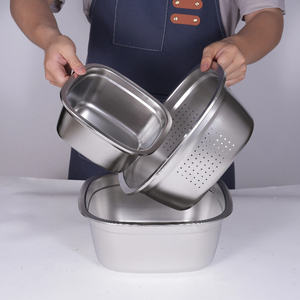 Ensemble de paniers de vidange carrés <span class=keywords><strong>en</strong></span> acier inoxydable pour cuisine, passoires, paniers de drainage, outils et gadgets de cuisine - Product Image 6