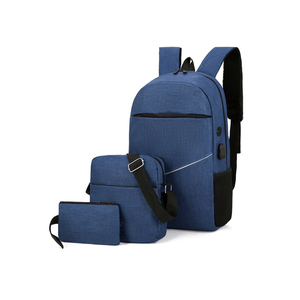 De moda de los hombres de hombro bolso <span class=keywords><strong>Cartera</strong></span> de tres en uno Usb portátil mochila - Product Image 3