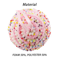 Boule de Noël suspendue en gros, rose, colorée, avec pompon, pour arbre de Noël, boule macaron, décoration de fête sucrée