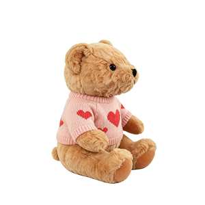 MSYO Maglione per Orsacchiotto di San Valentino con Motivo a Cuori Rosa, Outfit Personalizzato di Lusso per Orsacchiotto, <span class=keywords><strong>Regalo</strong></span> Promozionale - Product Image 3