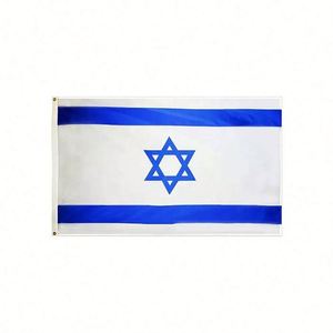 Wholesale Manufacture Hot Selling Polyester National 3*5ft Israel Israeli Flags <b>Banners</b> in Double Stitch for Decoration - Product Image 1