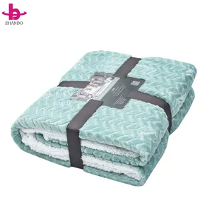 New Design Factory Direct Custom Pattern Printed Super Soft Flannel Fleece Throw Blanket Endless Jacquard Sherpa Blanket