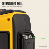 Niveau laser à faisceau vert, batterie au lithium, haute précision, auto-nivelant, ligne croisée pour le montage de portes et de fenêtres