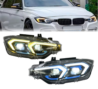 Phares LED pour BMW F30 Série 3 (2013-2018) – Style Ikon, double couleur, DRL modifiés, Plug and Play