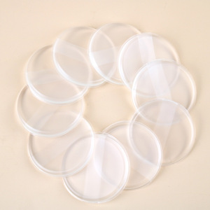 Poudre de maquillage en silicone transparente ronde élastique avec logo personnalisé, lavable - Product Image 1