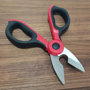 Tijeras de <span class=keywords><strong>electricista</strong></span> de acero inoxidable portátiles, tijeras de fibra óptica dentadas, cortador de pesca, herramienta de corte multifuncional. - Product Image 2