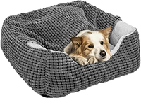 Coussin pour animaux de compagnie en peluche imperméable, portable, toutes saisons, chaud, luxueux, solide, pour chat et chien, doux, lavable, antidérapant, en suède et laine, avec housse durable