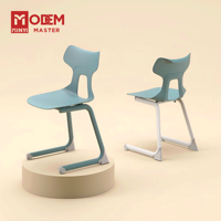Chaise de réunion de bureau moderne et élégante MINYI ALBA, sans accoudoirs, avec cadre en métal durable pour l'école, la salle de sport, le bureau