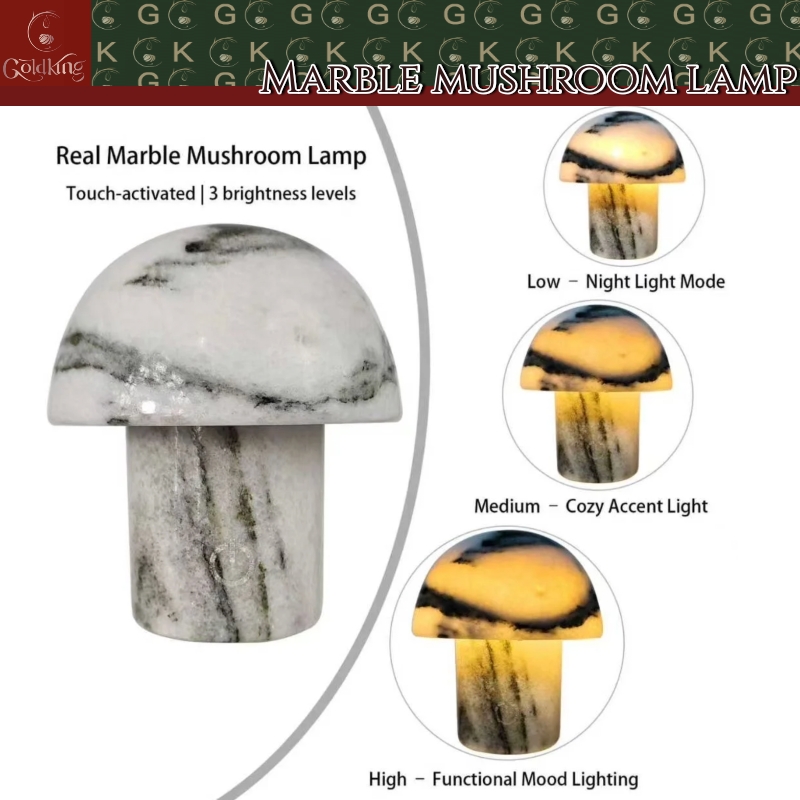 Marble mushroom lamp