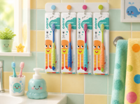 Brosse à dents manuelle ergonomique pour enfants, poils doux en PBT, logo personnalisé, manche en plastique, pour blanchiment des dents et soins bucco-dentaires à domicile, directement de l'usine