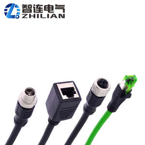 Cabo <span class=keywords><strong>Ethernet</strong></span> CAT6A M12 à Prova d'Água Classificado IP67 10GB/s Conector X-Coded de 8 Pinos para RJ45 - Product Image 5