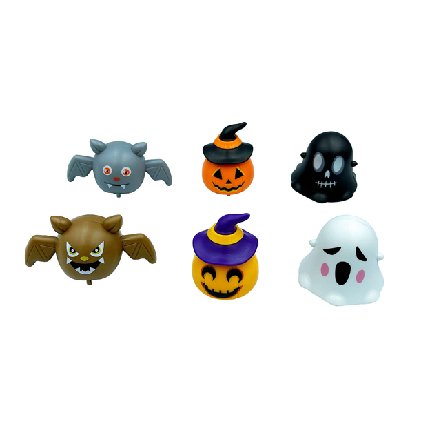 2024 New Design Plastic Kids Halloween Mini Pumpkin Ghost Bat Inertia Car Toys Wholesale