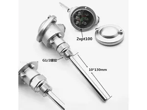 Capteur industriel <span class=keywords><strong>double</strong></span> <span class=keywords><strong>PT100</strong></span> en platine avec thermocouple à filetage fixe pour le contrôle de la température (OEM/ODM) - Product Image 2