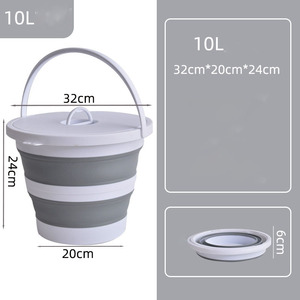Cubo Plegable Portátil de Gran Capacidad para Acampar al Aire Libre, Pescar, Cubo Plegable para el Hogar, Lavabo Plegable - Product Image 6