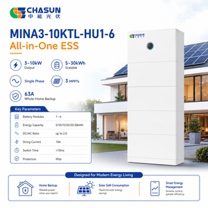 CHASUN 5-30kWh MINA ESS Todo en Uno, Inversor Híbrido 3-10kW, 3 MPPT 18A, IP66, 63A, Respaldo de 10 minutos, Apilable, Listo para VPP, LiFePO4, CAN - Product Image 3