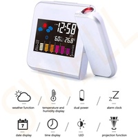 Affichage LCD couleur station météo projection réveil plafonnier bureau horloges de table