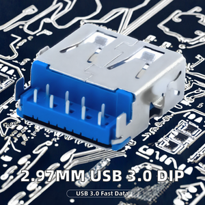Connecteur USB 3.0 Type A Femelle 9P 2,97 mm 10A pour Applications Automobiles sur PCB Modèle 1181-12XAH-23A - Product Image 2