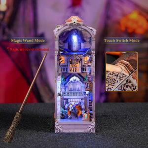 Tonecheer Monster Carnival casa de muñecas de madera rompecabezas varita mágica libro Nook Kit ilumina Monster Party diseño de doble cara TQ144 - Product Image 3