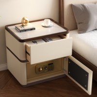 Lemari samping tempat tidur minimalis modern, unit penyimpanan multifungsi, lemari penyimpanan terkunci, lemari samping tempat tidur kayu