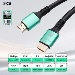 Câble <span class=keywords><strong>HDMI</strong></span> 2.1 8K 60Hz 48Gbps avec coque en aluminium, <span class=keywords><strong>HDMI</strong></span> mâle vers mâle, ultra haute vitesse, pour PS5, Xbox, <span class=keywords><strong>TV</strong></span>, moniteur - Product Image 2