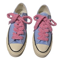 DHLACES – lacets AF duveteux de 1.5cm de large, baskets basses plates en laine duveteuse