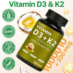 Cápsulas de Gel Suave Multivitamínicas para Adultos OEM/ODM con Vitamina D3+K2 y Aceite de Coco para la Salud Ósea y el Apoyo Inmunológico, 120 Cápsulas/Botella - Product Image 6