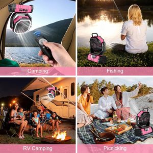 Custom Logo Available Electric Portable Camping Fan F6 with Built-in LED <b>Light</b> Durable for Outdoor RV Household Use - Product Image 6