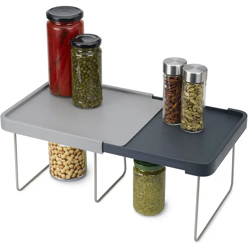 रसोई घर की आपूर्ति मसाला खड़े आयोजक भंडारण CupboardStore विस्तार योग्य टेबल मसाला व्यंजन में रैक कैबिनेट
