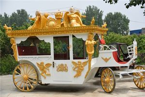 Remorques de charrette royale électrique à chevaux avec châssis en acier et capacité de charge maximale de 400 kg pour le tourisme et les occasions spéciales - Product Image 3