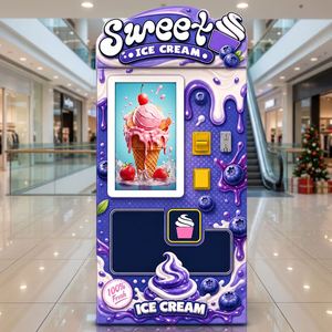 เครื่องจำหน่ายไอศกรีมซอฟต์เสิร์ฟอัตโนมัติ IPLAY SMART พร้อมหน้าจอสัมผัสขนาด 32 นิ้ว รองรับการชำระเงินหลากหลายรูปแบบ ระบบจัดการบนคลาวด์ - Product Image 1