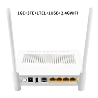 [100% Compatible con OLT] Módem Router Onu FTTH BG8546M Gpon Xpon 1GE+3FE+1Tel+USB+Wifi con Firmware en Inglés, no Huawei