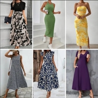 Nouvelles Robes Décontractées Élégantes à Manches Courtes pour Femmes 2026 – Robes d'Été pour Femmes – Liquidation – Expédition Aléatoire