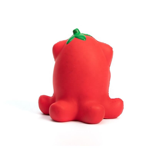 Balle anti-stress en mousse PU souple personnalisable avec logo, motif pieuvre fraise, pour garçons et filles de 5 à 7 ans, soulagement de l'anxiété, couleur rouge - Product Image 3