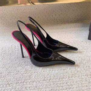 Sandalias Elegantes de Tacón Alto y Punta en Pico para Mujer, Color Sólido, Verano 2025, Nueva Colección de Alta Calidad - Product Image 6