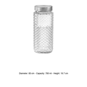 โถส่งของ 70 ซล. สูง 19.7 ซม. เส้นผ่านศูนย์กลาง 8.3 ซม. พร้อมฝาปิด Bormioli Rocco - Product Image 3