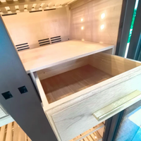 Armoire de rangement pour cigares à double porte vitrée verticale, contrôle intelligent de la température avec éclairage LED pour club