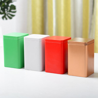 Boîtes de thé carrées vides de haute qualité, boîte de boîte de cadeau en métal pour emballage de thé et de café