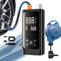 Compresseur d'air portable 150 PSI avec écran LCD, arrêt automatique et lumière d'urgence pour voiture