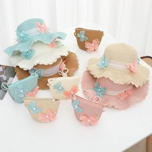 Children's sun protection <b>hat</b> <b>summer</b> girls' sunshade straw <b>hat</b> bag set baby girl princess beach <b>hat</b> fashion and versatile - Product Image 6