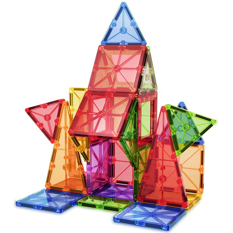 Jouets créatifs géométriques, grand bloc magnétique personnalisé pour enfants, 28 pièces