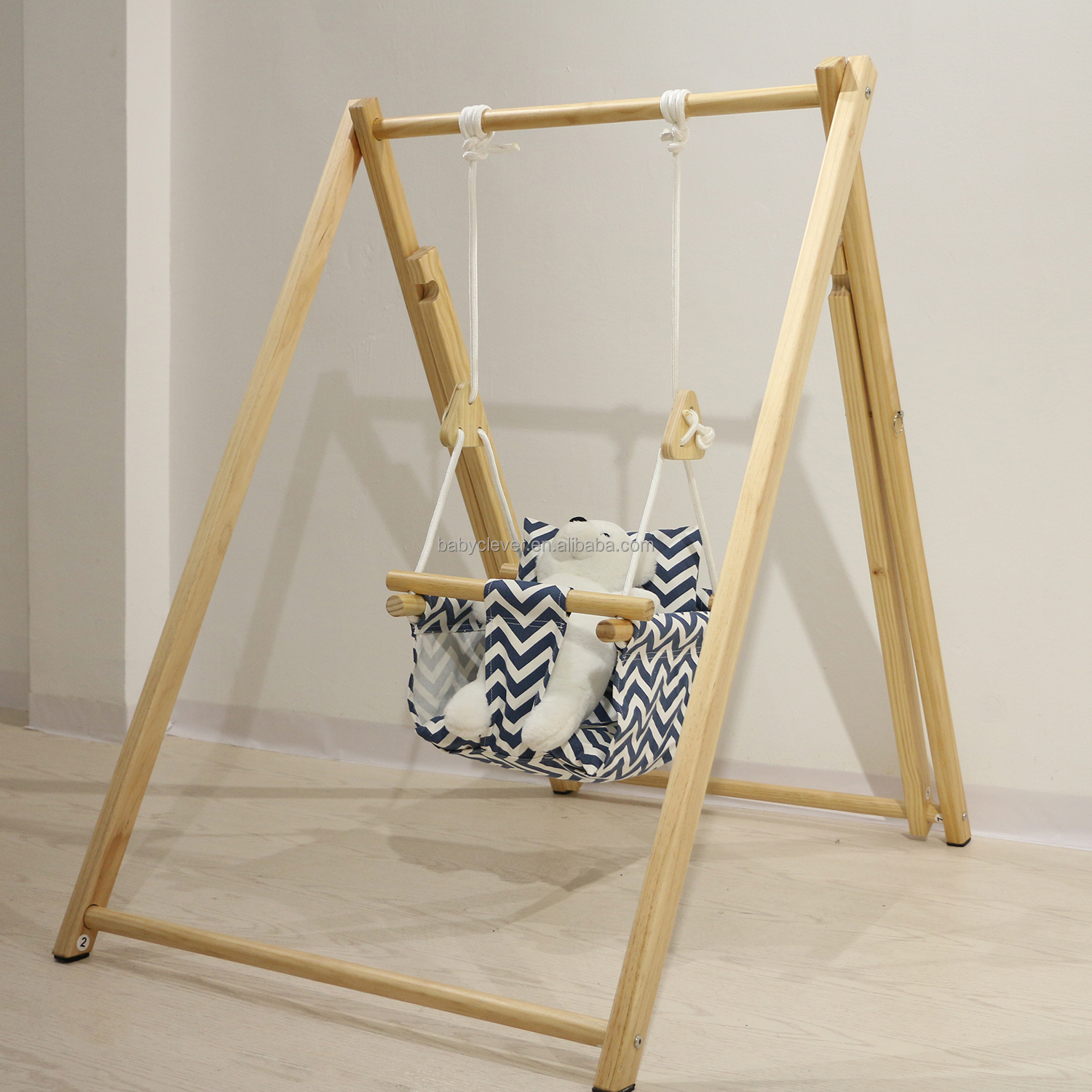 Safe Durable Wooden Baby Swings for Indoor Outdoor